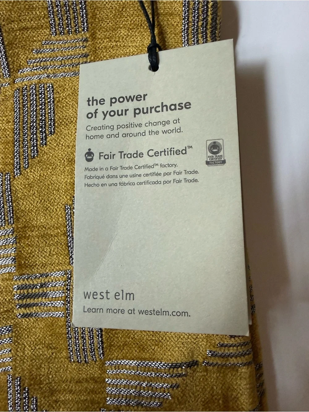 West Elm Geometric European square Pillow Cover NWT